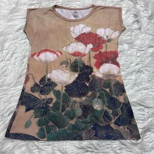 Metropolitan Museum of Art floral graphic Tan T-Shirt